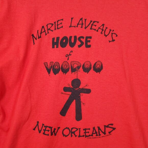 Vintage 80s Marie Laveau's House of Voodoo New Orleans T Shirt Size Large - Picture 7 of 12